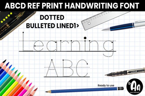 Abcd Ref Dotted Bulleted Lined1: A Display Font for Digital Learning Interfaces
