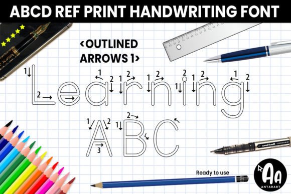 Abcd Ref Outlined Arrows1: A Designer’s Take on Display Fonts for Digital Learning