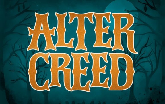 Alter Creed: The Spooky Display Font for Halloween Branding