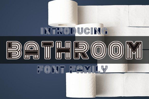 Bathroom: A Bold Geometric Display Font for Modern Branding