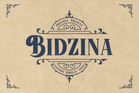Bidzina Vintage Display Font for Crafts and Branding