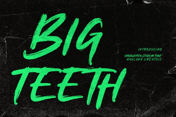 Bigteeth: A Modern Handwritten Display Font for Branding