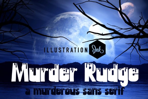 Murder Rudge: A Blocky Display Font for Unique Branding Projects
