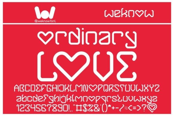 Ordinary Love: A Techno Display Font for Modern Web Design