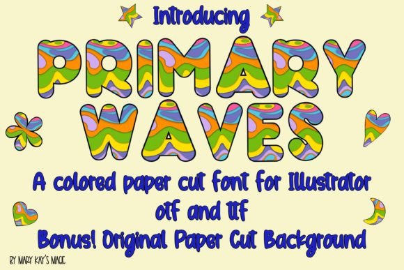 Primary Waves: A Vibrant Display Font for Bold Branding