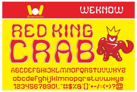 Red King Crab Typeface for Bold Digital Branding