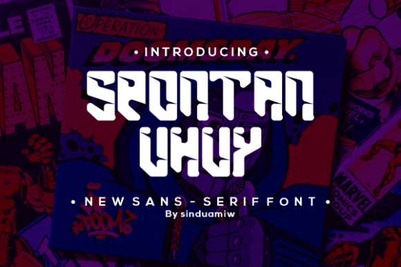 Spontan Uhuy: The Unique Display Font for Bold Brand Identity